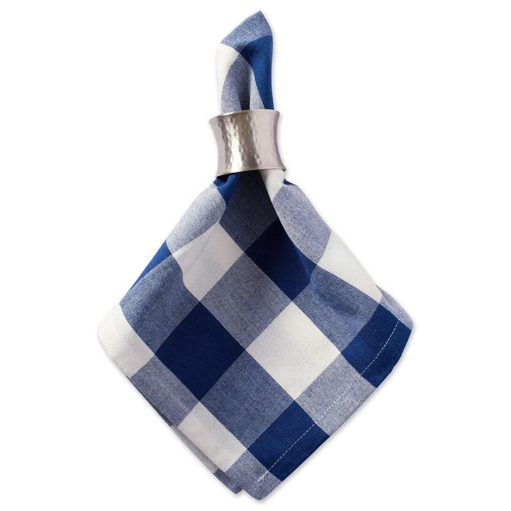 European Style Western Cotton Table Placemat Plaid Cotton Napkin Pad Plaid Table Cloth Placemat Tableware: Blue