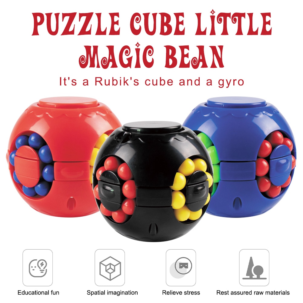 Hamburg Stress relief Cube Fingertip Gyroscope Little Magic Bean Brain Gyro Cube Intellectual development Decompression