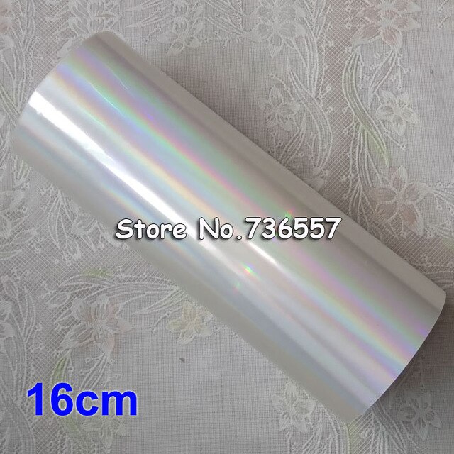 Heißprägefolie Papier Rolle Holographische folie transparent folie oder kunststoff 16cm x 120m Zerbrochen Glas: transparent Regenbogen