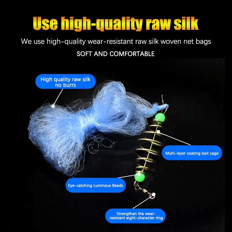 Trappola per rete da pesca sul ghiaccio invernale Multi Size rete per perline luminosa rete per pesci attrezzatura da pesca Design in rame Shoal Cast trappola per pescaaccessori per la pesca Esche artificiali per la pe