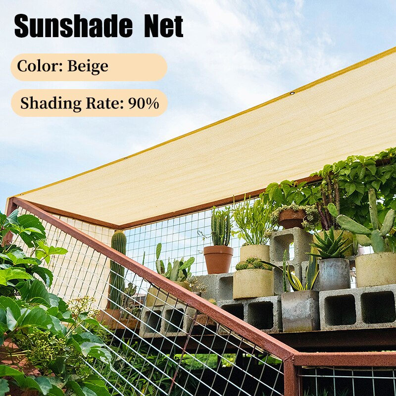 Anti-uv 90% sunshade net toldo ao ar livre jardim plantas suculentas sombreamento net piscina sombra vela varanda abrigo privacidade net
