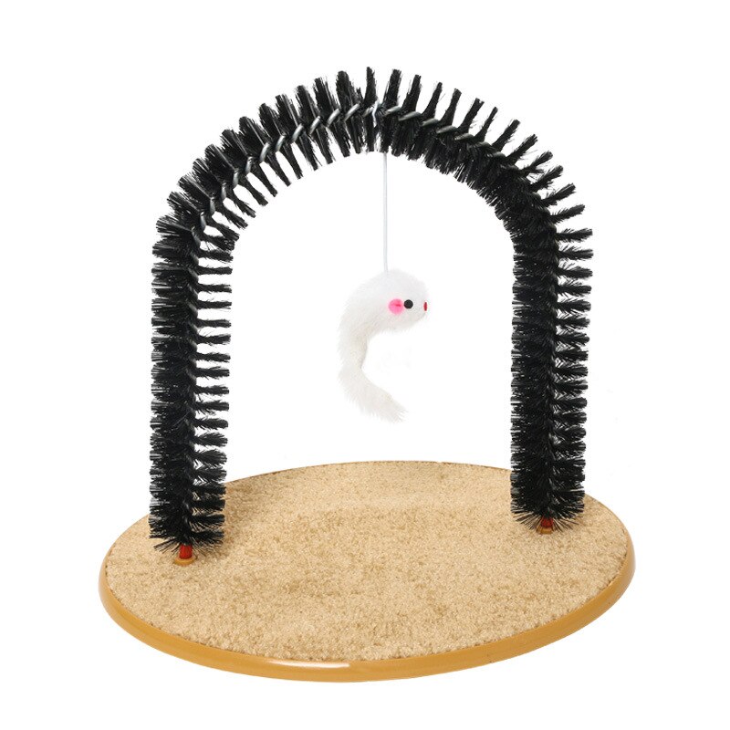 Boogkat zelftrimmer kattenkam massager verticale krabmassageborstel kattenkrab