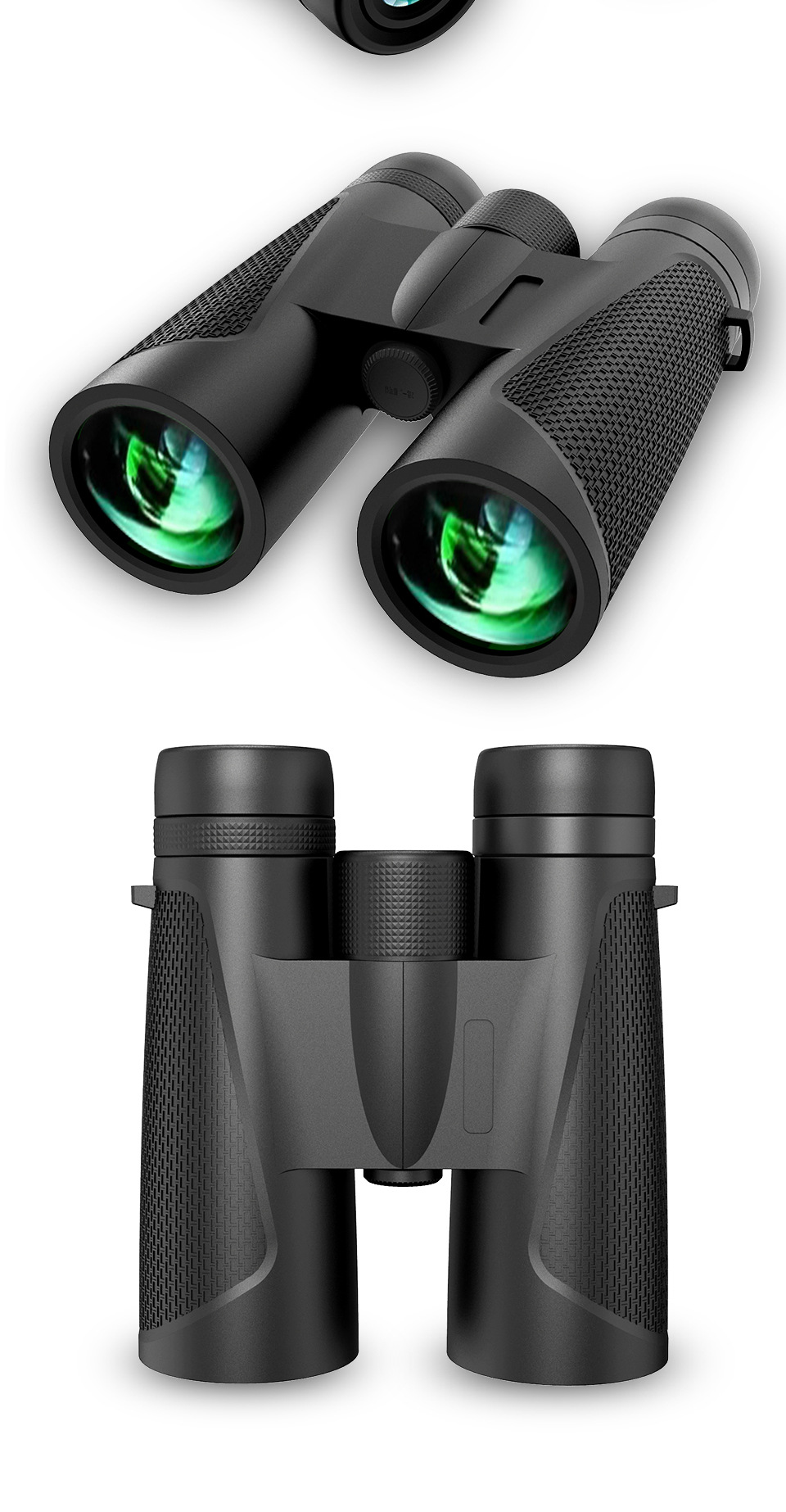 Professionele verrekijker 12×42HD Krachtige High Definition-weergave Rechte draagbare telescoop voor buitenverkenning