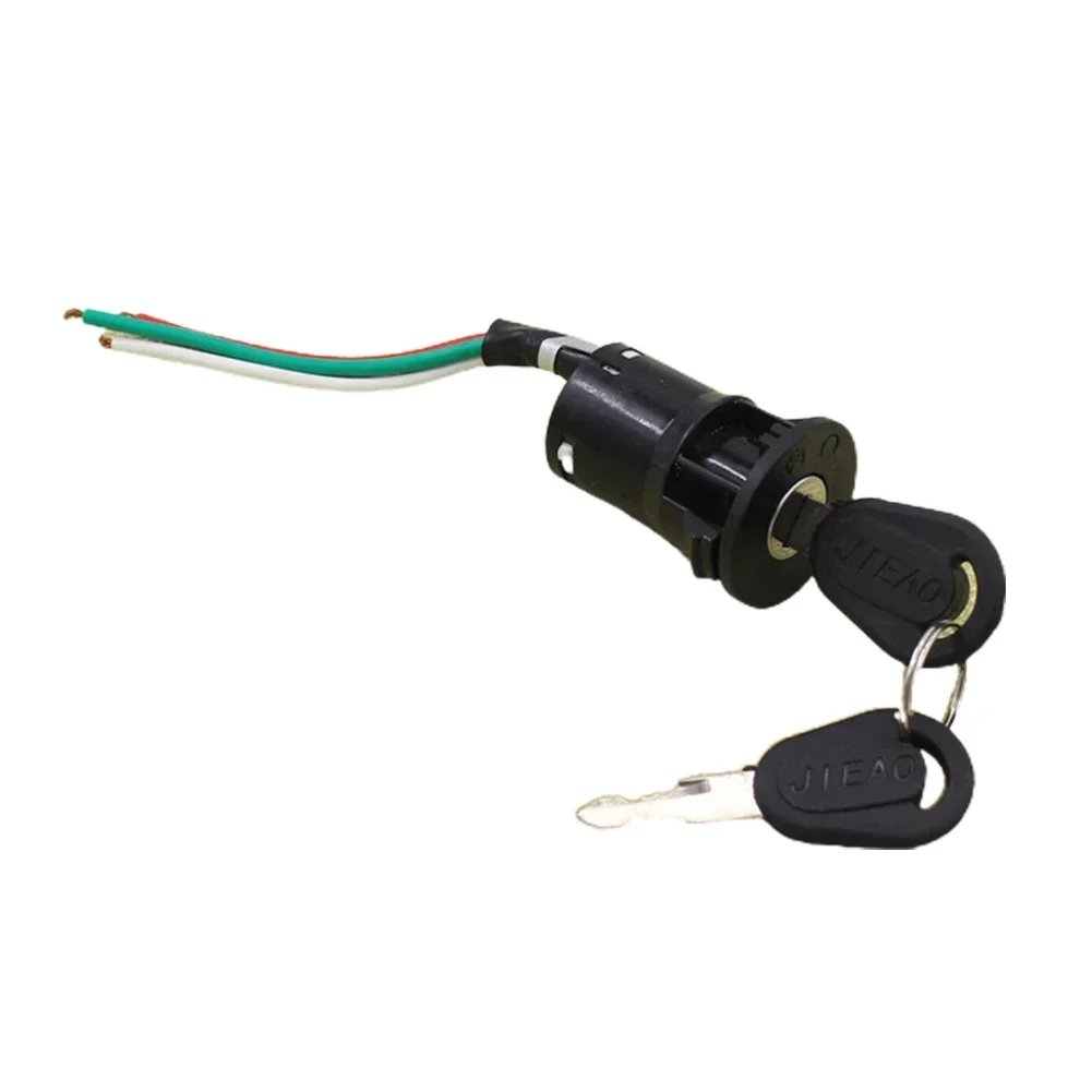 Electric Bicycle Ignition Switch Key Power Lock For Electric Scooter S / M / L Portable Key Power Lock E-bike Components Parts: light yellow