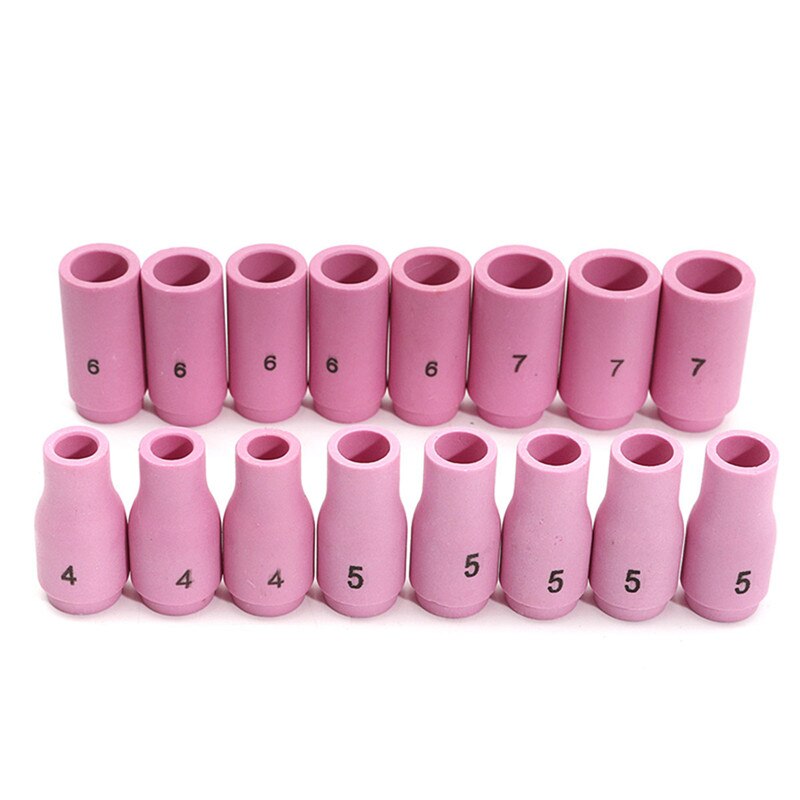53 stks TIG Lastoorts Lichaam Onderdelen Gas Lens Nozzle Collet Cup Kit Voor WP-9 20 25