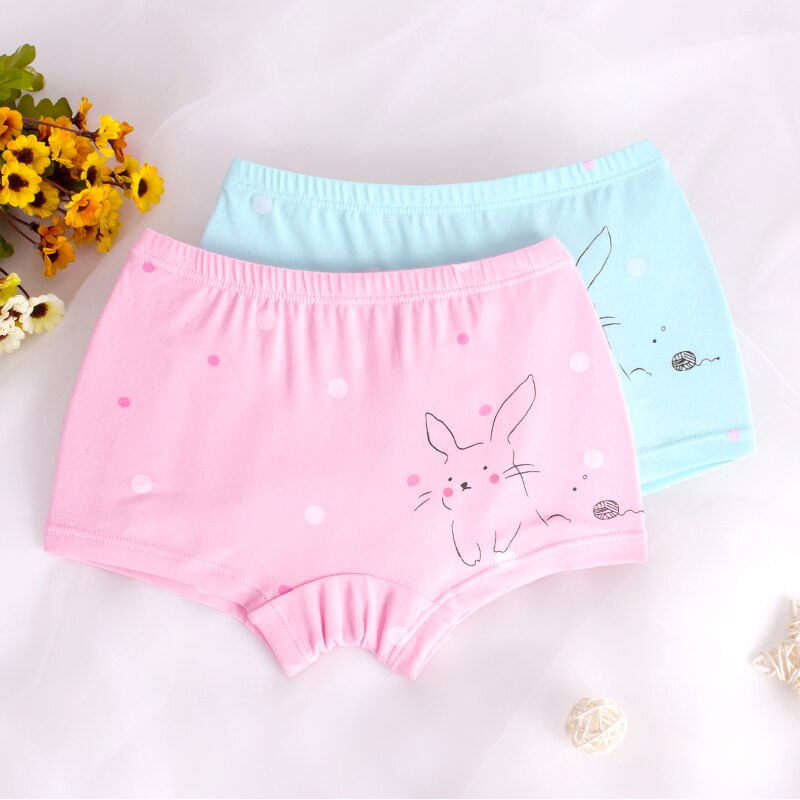 2 stuks/partij cartoon meisjes ondergoed ademend katoen materiaal kindermeisjes ondergoed voor baby's onderbroeken kinderkleding 2pc een set