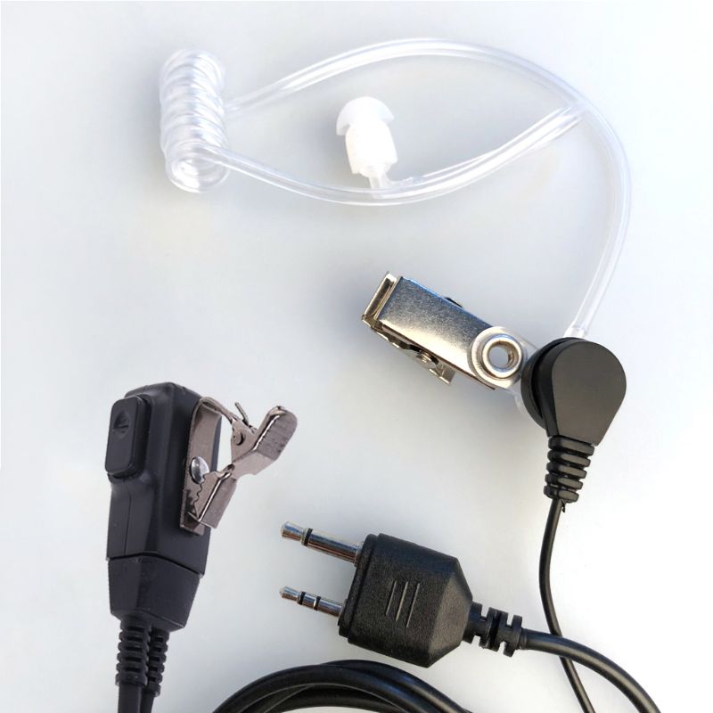2spillo aria acustico Tubo Auricolare Mic Auricolare PTT per Midland Alan GXT650 LXT80 G6 G6DD