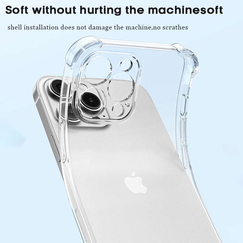 Luxe Clear Schokbestendig Case Voor iPhone 15 14 13 12 16 Pro Max Telefoon Cover op iPhone 13 12 Mini X XR XS 7 8 Plus se Back Cover
