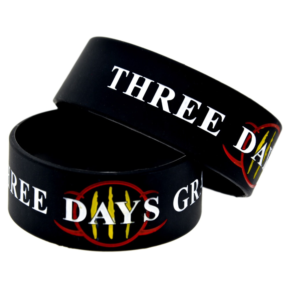 1 Pc Een Inch Breed Drie Dagen Grace Siliconen Armband Voor Muziek Fans