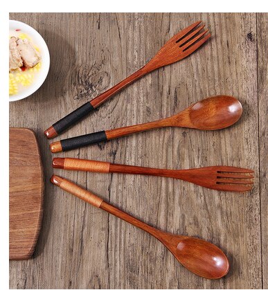 Houten lepel met lange steel, huishoudelijk servies, houten lepel, minilepel, keukengereedschap