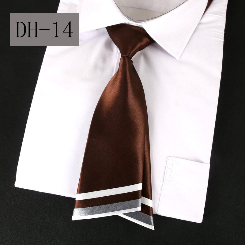 Vrouwen Lady Professionele Uniform Stropdassen Vrouwelijke Student Bank Hotel Personeel Rood Blauw Roze Strikjes Business Hals Dragen: Bruin