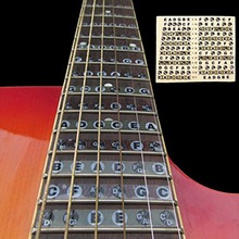 Akoestische Elektrische Gitaar Fretboard Toets Opmerking Sticker Kaart Frets Guitarra