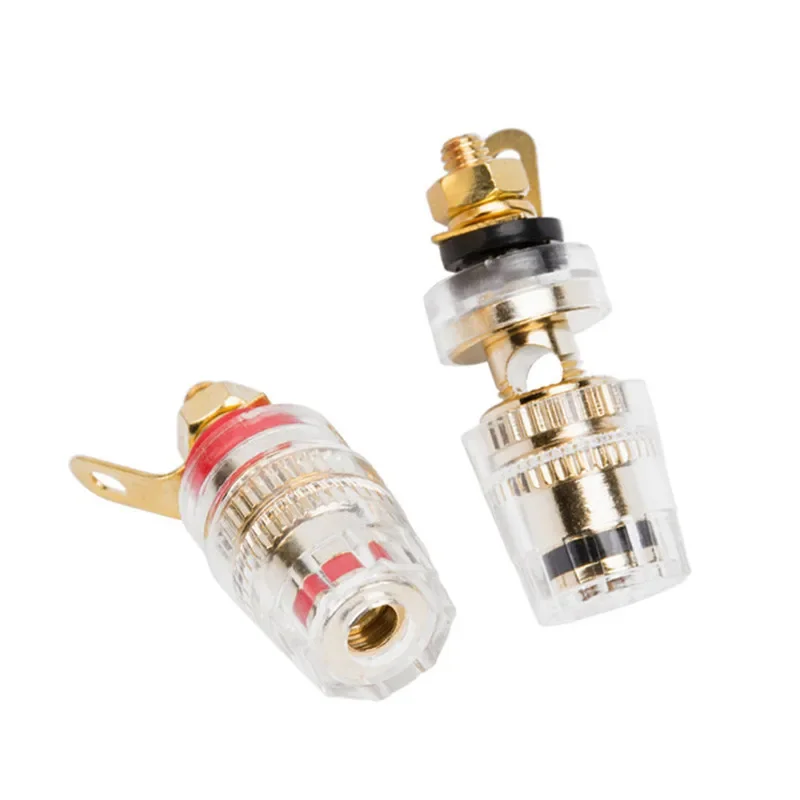 Connecteur de fiche banane, prise Audio, poste de liaison de 4mm pour amplificateur, bornier de haut-parleur, électronique grand public plaquée or