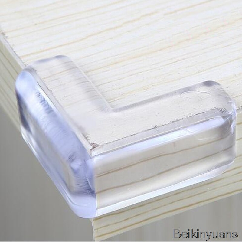 Corner Children's Anti-collision Corner Corners Table Protector Transparent Home Kitchen 4 Pieces / Set of Baby Cabinet Lock: L type