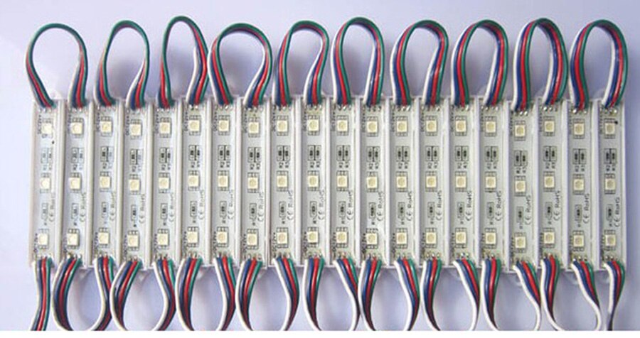 LED-modul 5050 3 LED DC12V Wasserdicht Werbung LED-Modul Weiß RGB Farbe Super Helle Beleuchtung 10 Teile/los: RGB