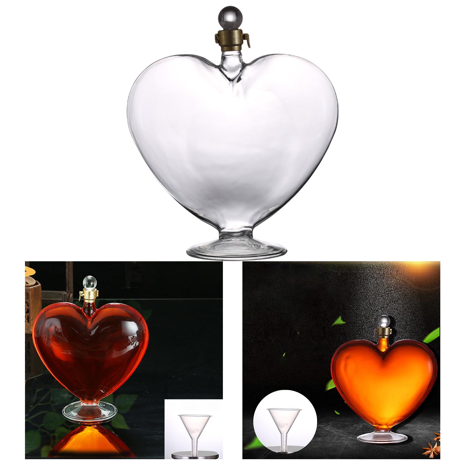 1 peça de vidro 1l presentes entretenimento coração decanter diamante para casa