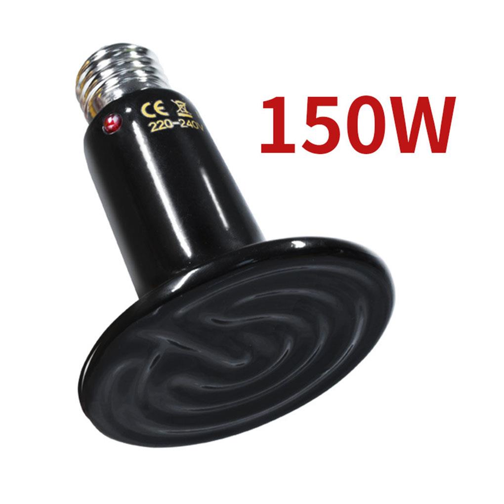 Pet Heating Light Bulb Infrared Black Ceramic Emitter Heat Lamp Bulb For Reptile Animals Heater Brooder Ceramic Heate Bulb: 150W