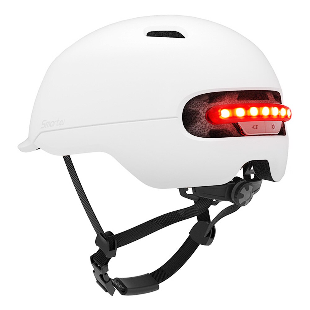 Smart4u-casco de ciclismo inteligente para hombre y mujer, luz LED, 3 modos, patinete Casco de Bicicleta de carretera de montaña