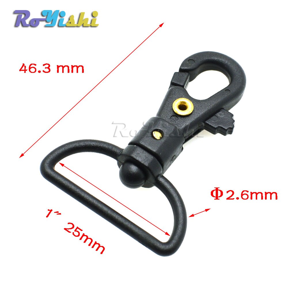 Plastic lobster clasp Plastic Swivel Snap Hooks for Bag Belts Straps Keychain Clasp Backpack Accessories: 10pcs / Webbing Size 25mm