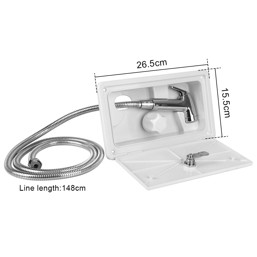 RV Shower Box Kit with Lock RV External Exterior Shower Camper Accessories for Boat Marine Camper Motorhome Caravan