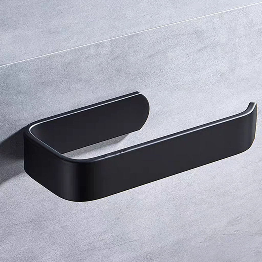 Acrylique porte-papier hygiénique tissu support mural salle de bain cuisine porte-rouleau papier tissu support crochet moderne noir cintre