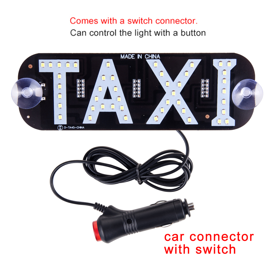 Werbung Licht für Taxi Tafel Zeichen 12V LED Auto Ladegerät Windschutzscheibe Taxi Anzeige Signal Licht Windschutzscheibe Lampe Taxi oben licht