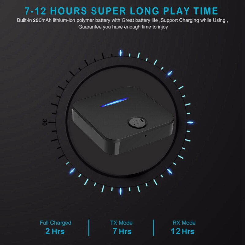 Bluetooth Zender Ontvanger, 3.5Mm Jack Bluetooth 5.1 Auxiliary Audio