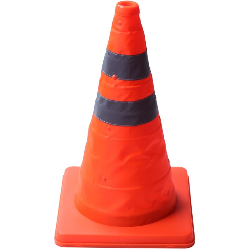 -Reflective Cone 40Cm Warning Reflective Cone Traffic Movement Retractable Collapsible Convenient Storage: Default Title