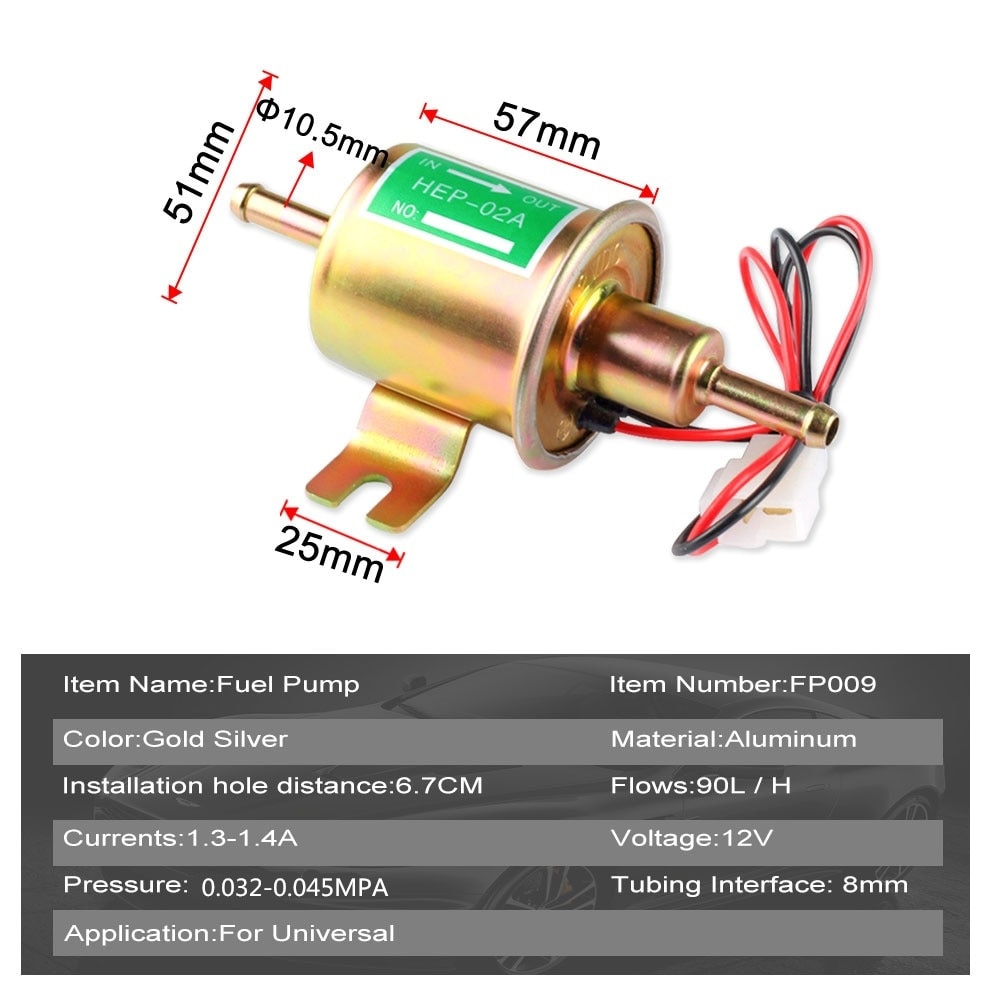 12v elektrisk bränslepump lågtryck bult fixering tråd metall bensin bensin diesel oljepumpar för bil motorcykel