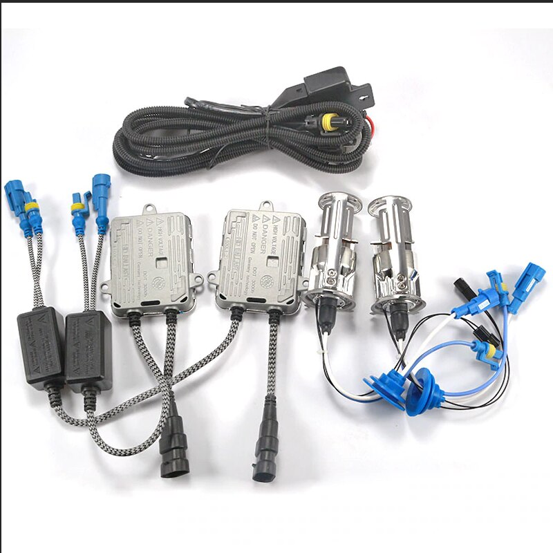 AILEO voiture modélisation 6000K 4300k 8000K xenon H4 Mini projecteur lentille LHD RHD pour HID phare H4 facile à installer 55w 10000lm: combination / LHD 4300K