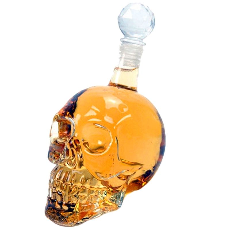 Crystal Skull Head Shot Glass Cocktails Beer Wine 1000ML 550ML Bottle Glass Champagne Fruit Juice Party Drinkware Cup Bottles