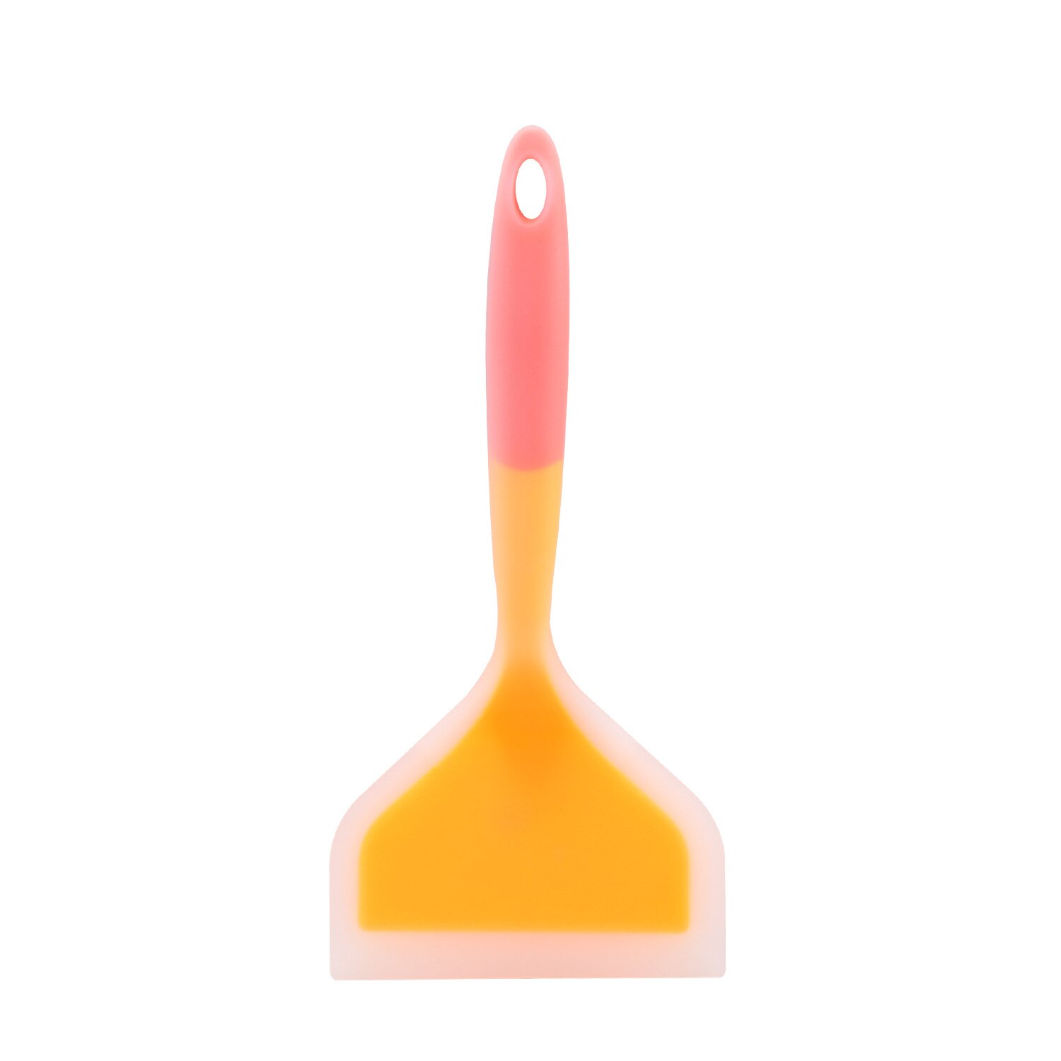 Silicone Cooking Turner Pancake Shovel Non-Stick Beef Meat Wide Pizza Spatula Kitchen Scraper Food Lifters Kitchen Gadgets: Orange and yellow