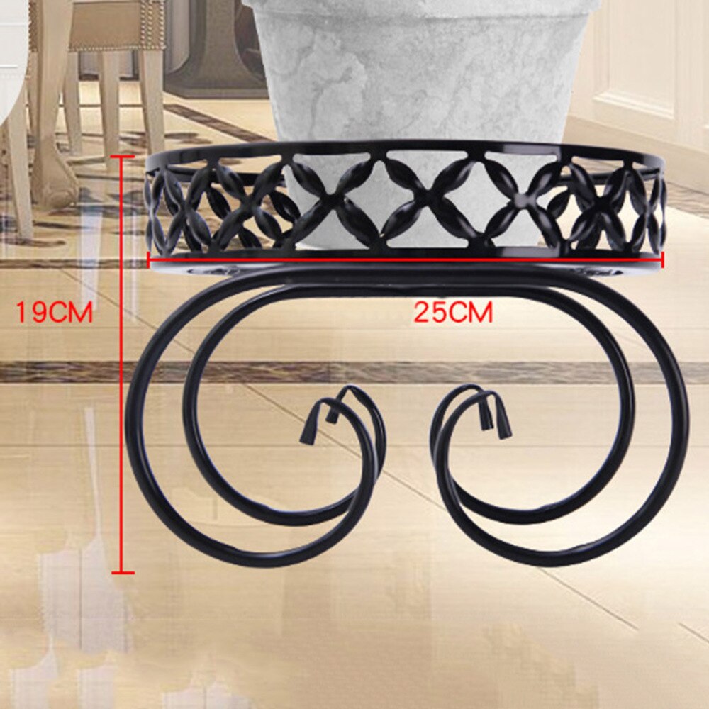 1pc European-Style Wrought Iron Plant Stand Simple Iron Frame Geometric Flower Stand Living Room Restaurant Balcony Shop Creativ