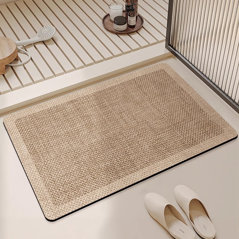 Tapis de sol de salle de bain, boue de diatomée, séchage rapide, tapis de porte de salle de bain, tapis antidérapant domestique, lavabo de toilette, coussinet de pied: 40x120 cm / Bleu