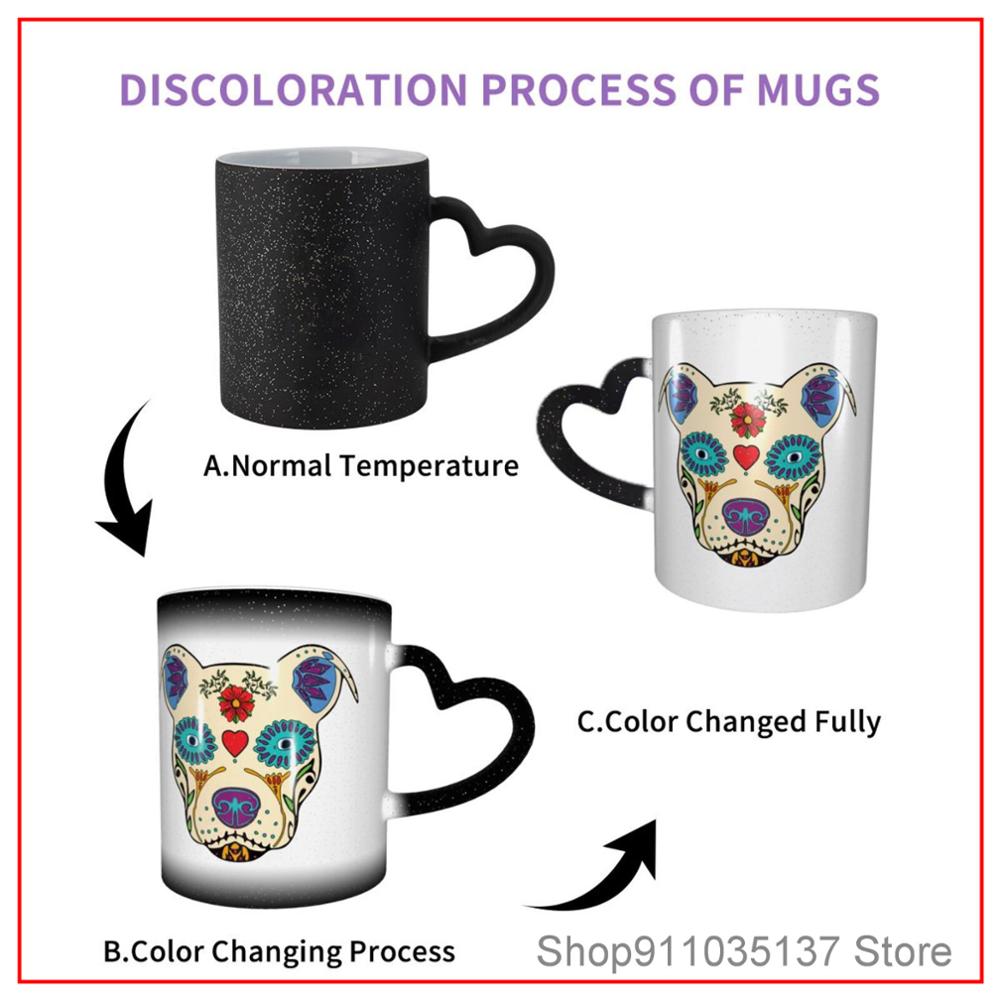 Pit Bull Sugar Skull Bulldog coffee K mugs glass cups tazas set kubek christmas kubki drinkware disposable solo holder donut