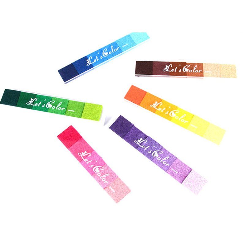 Fingerabdruck Tinte Pad Gradienten Farbe Gummi Stempelkissen Stempel Finger Drucken Für freundlicher freundlicher Lärm889