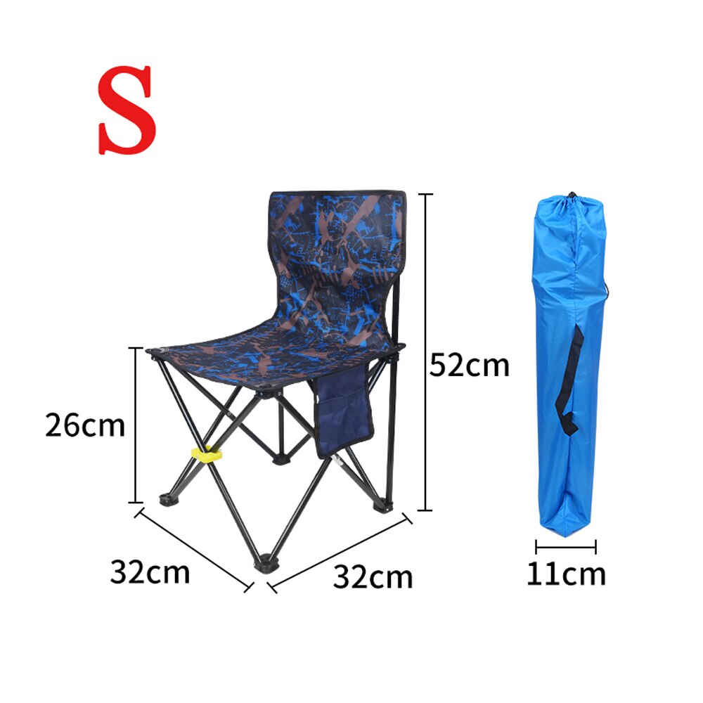 Ultralette udendørs stol bærbar klapstol camping quad stole opbevaringstaske rejser strand vandreture fiskeredskab stol skammel sml: Cs