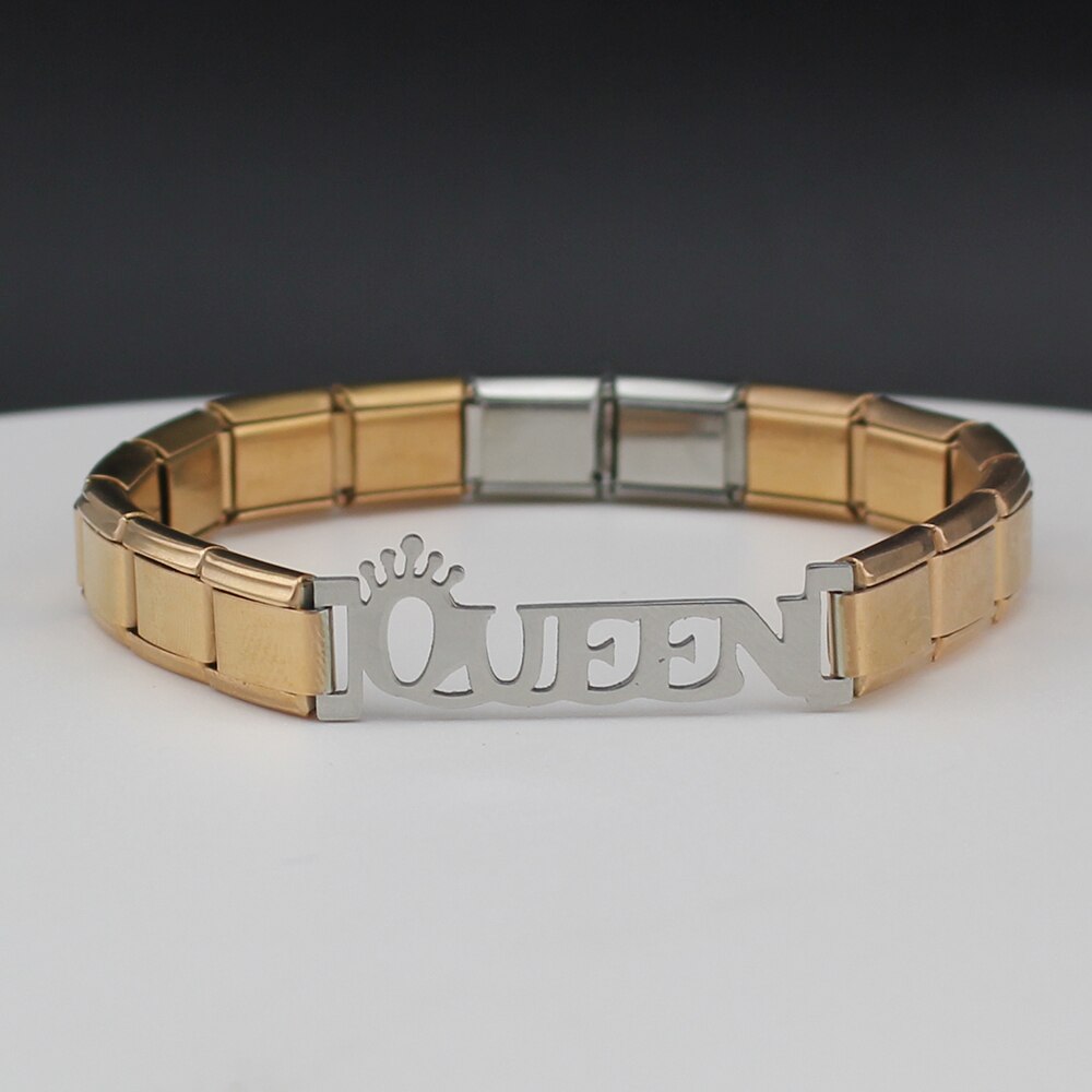 Hapiship 2018 Monili delle Donne di Modo regina di Fascino in Acciaio Inox 7 di colore 9 millimetri Braccialetto Del Braccialetto per Le Donne Della Ragazza Moglie gioielli G081: rosa