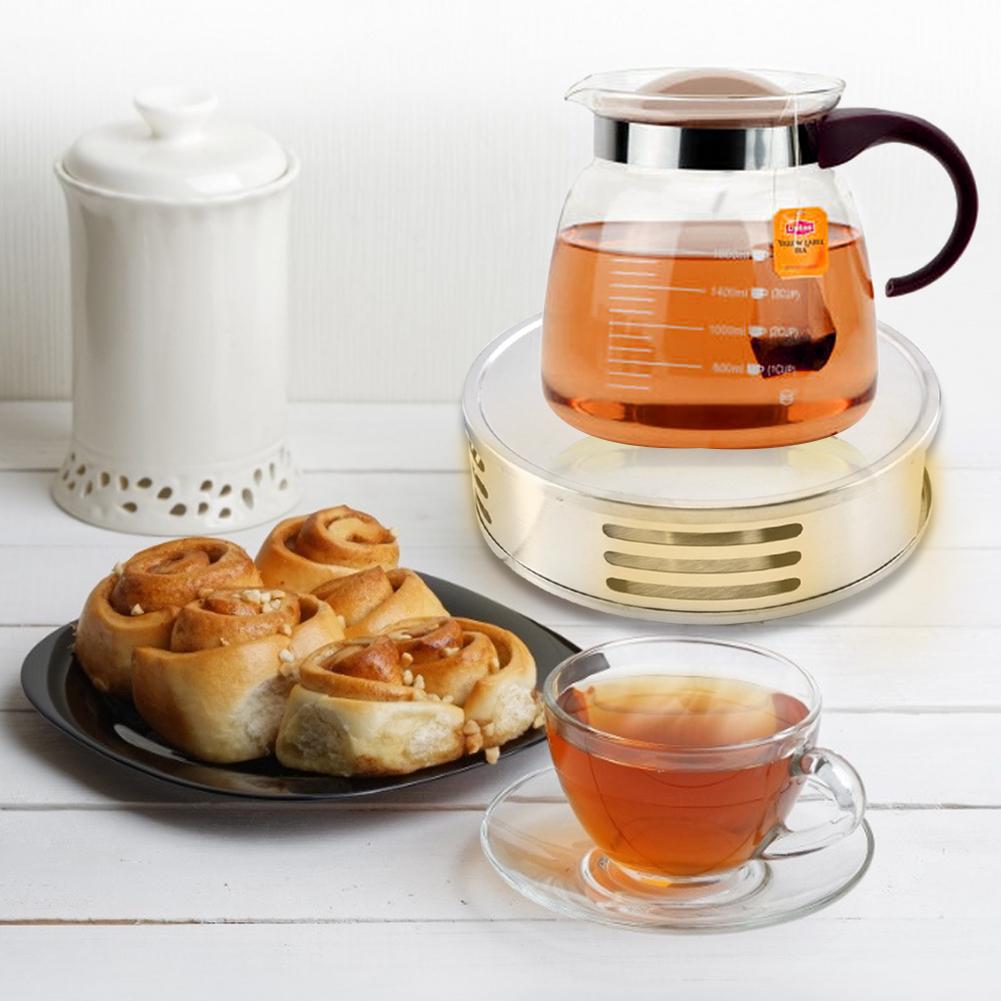 Acier inoxydable chauffe-thé Base chauffante café eau thé résistant à la chaleur théière plus isolation support de Base thé accessoires