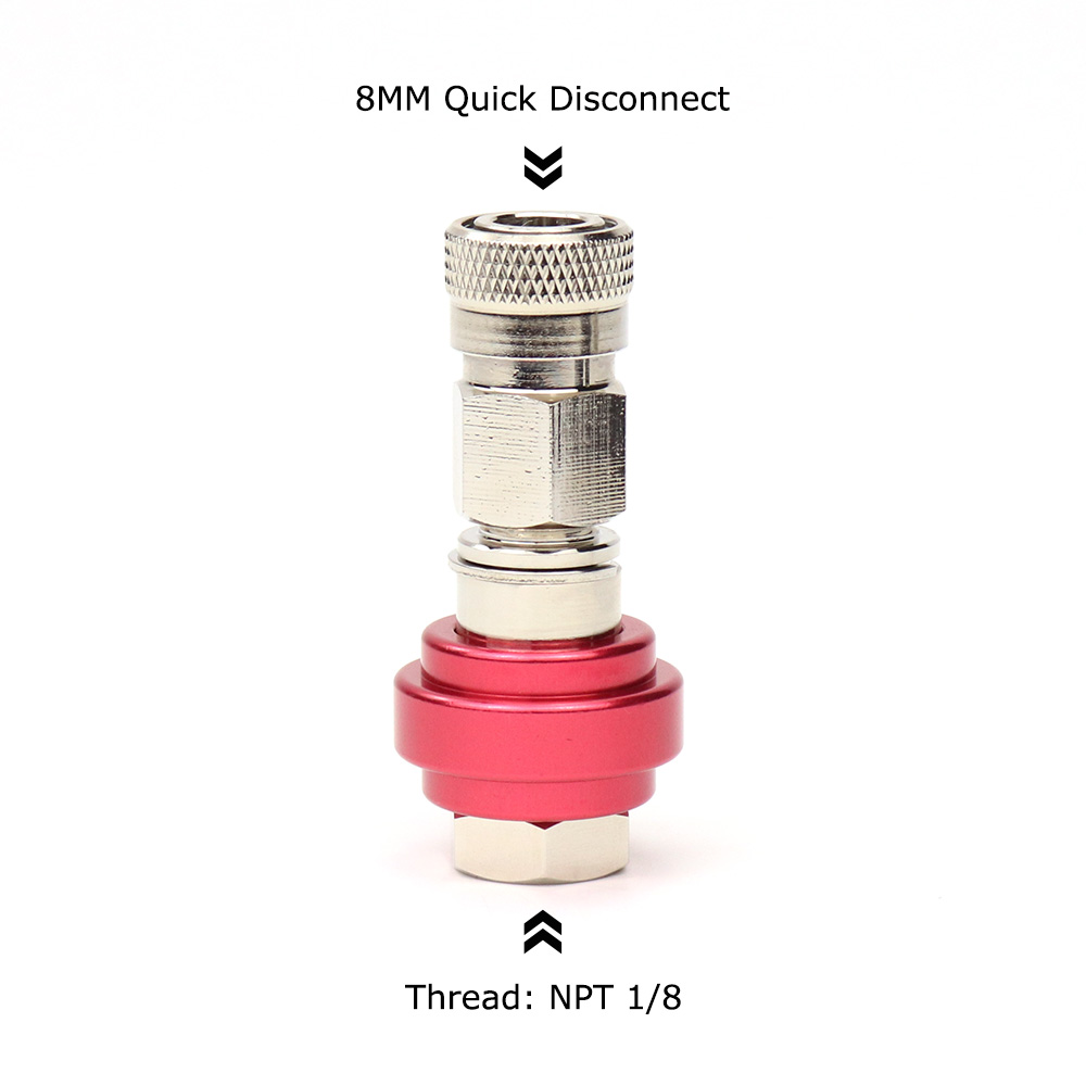 Air CO2 Slide Terugslagklep Met Quick Disconect Voor Coil Remote Slang Accessoire | Draad 1/8NPT: Light Grey
