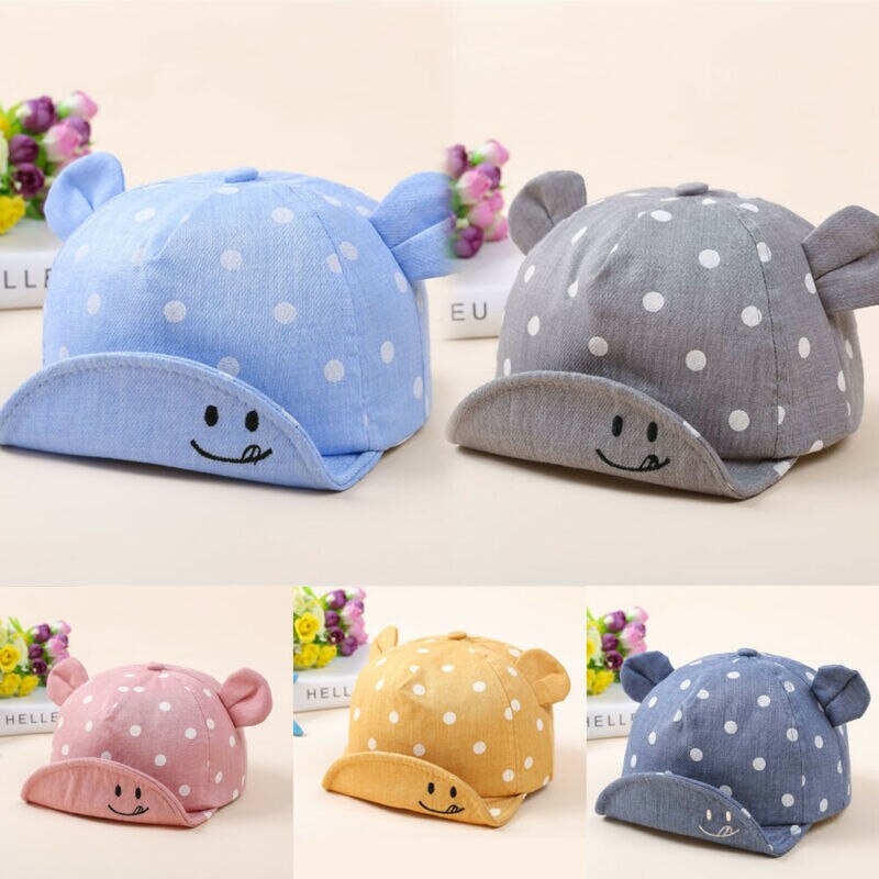 Barn baby pojke toddler nyfödd solhatt basker sommar baseball hatt keps huva