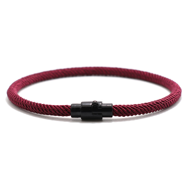 en pulsera para Hombre, cuerda minimalista, Micro pulsera magnética para Hombre, cordón a juego, accesorios para Festival de novio, Pulseras para Hombre: Oro champán