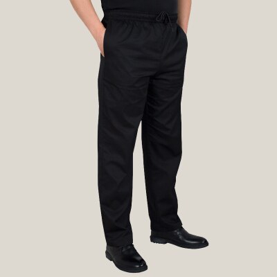 Neue kochdienst koch einheitliche chef de partie executive chef hose schwarz weiß gestreiften elastischen Rote Paprika Migo restaurant uniform: 3 / XXXL