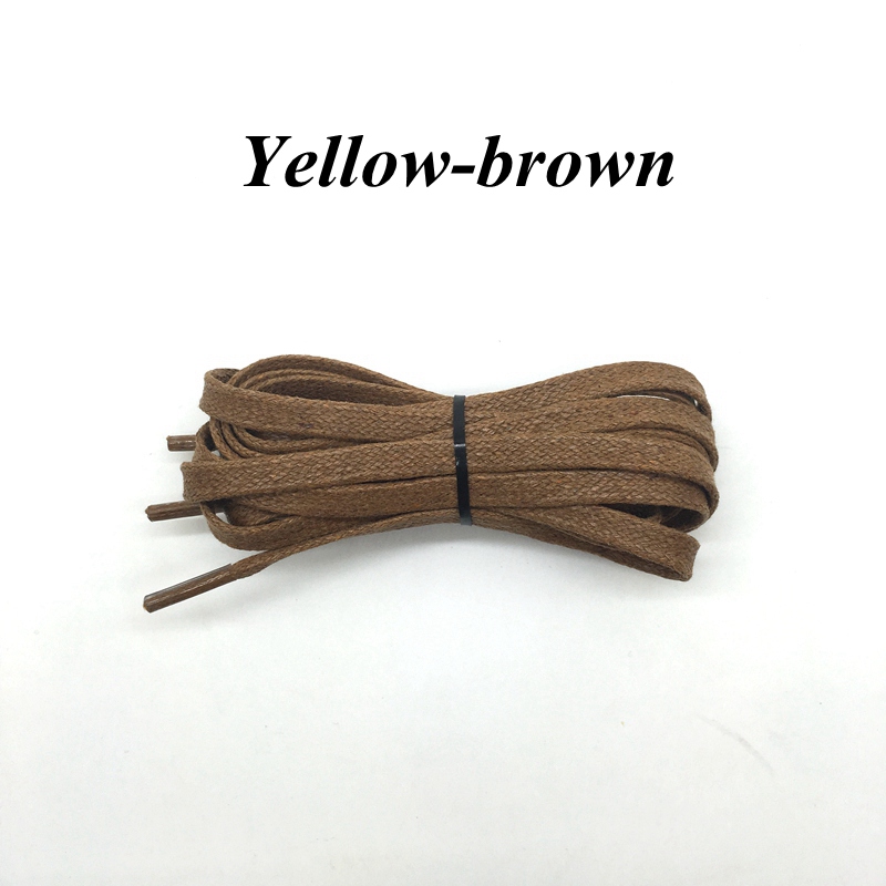 1 par de cordones planos encerados, cordones de zapatos informales impermeables de cuero, botas Unisex, longitud del cordón 60 80 100 120 140 160 180CM P3: Oro / 180 cm
