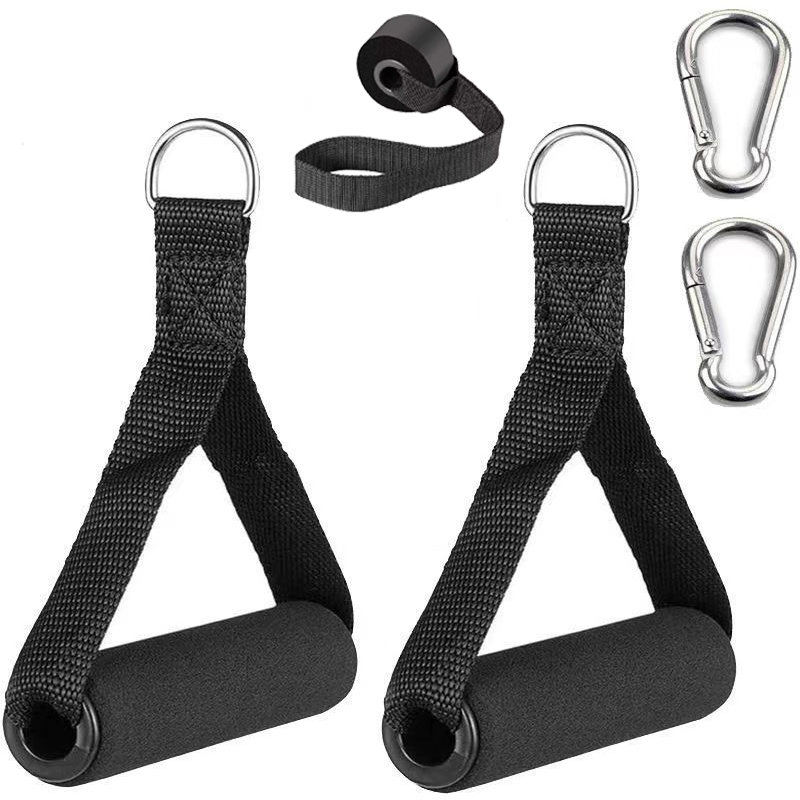 Faixas de resistência para academia, acessórios, alças, aderência antiderrapante, correias de nylon forte, fitness, máquina de cabo resistente, equipamento de treino