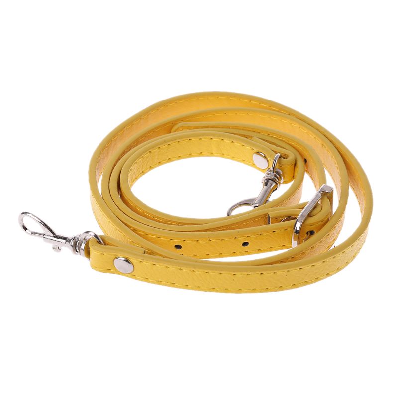 120cm couro do plutônio bolsa de ombro alça diy bolsa alça bolsas cintos cinta sacos acessório: Yellow Silver