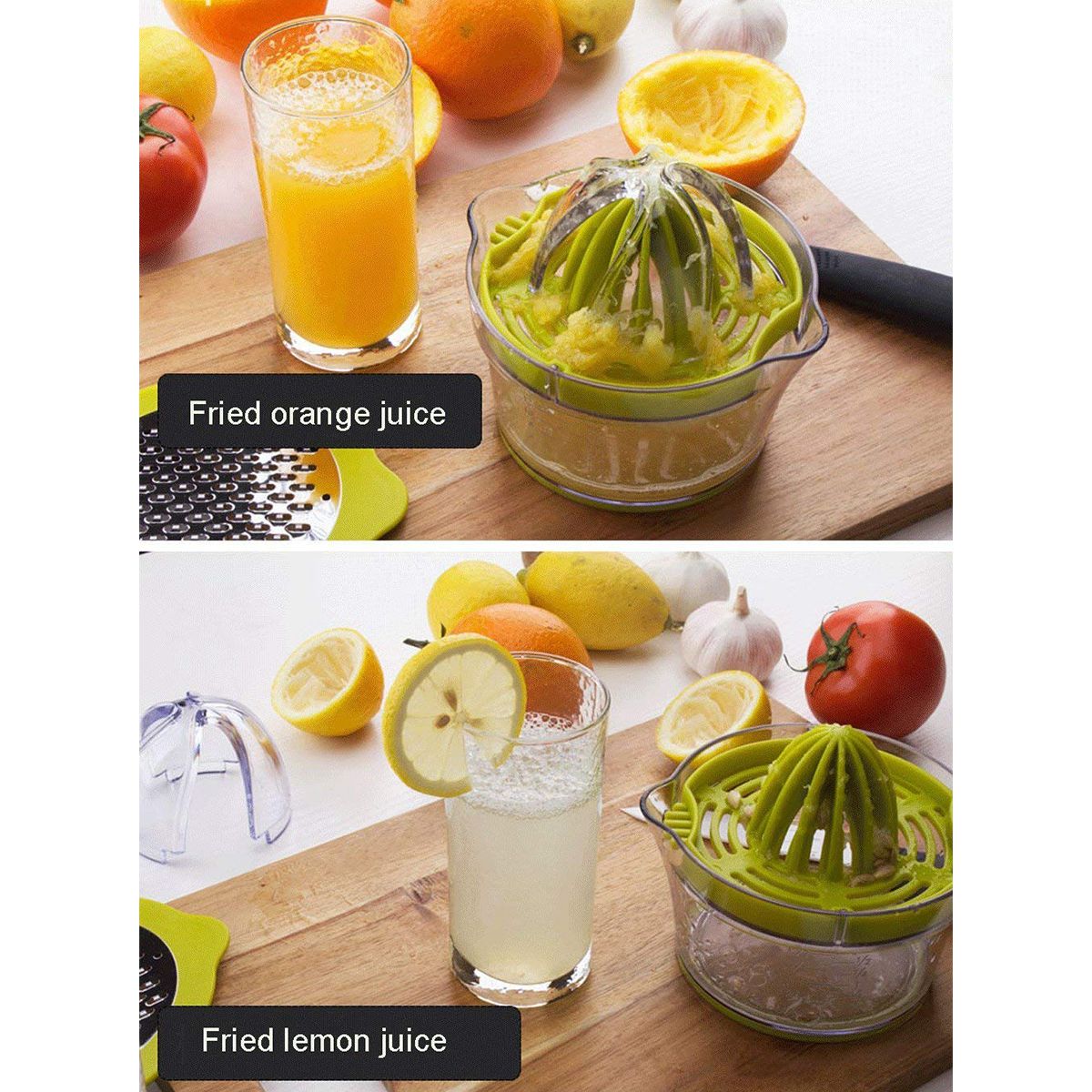 Citrusjuicer citronappelsinjuicepress manuell handpress med inbyggd mätkopp och rivjärn
