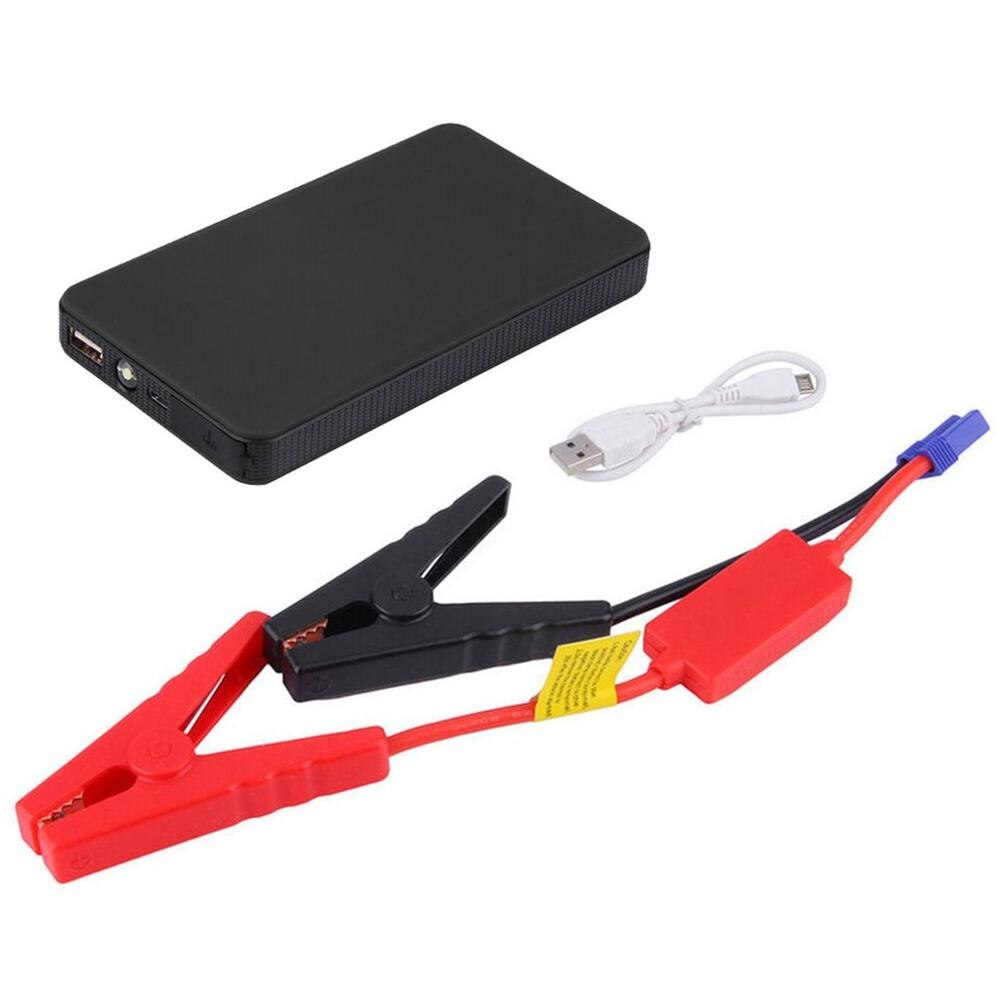 Démarreur de saut de voiture dispositif de démarrage Portable briquet batterie externe Booster chargeur de batterie Portable démarreur de voiture briquet: Black