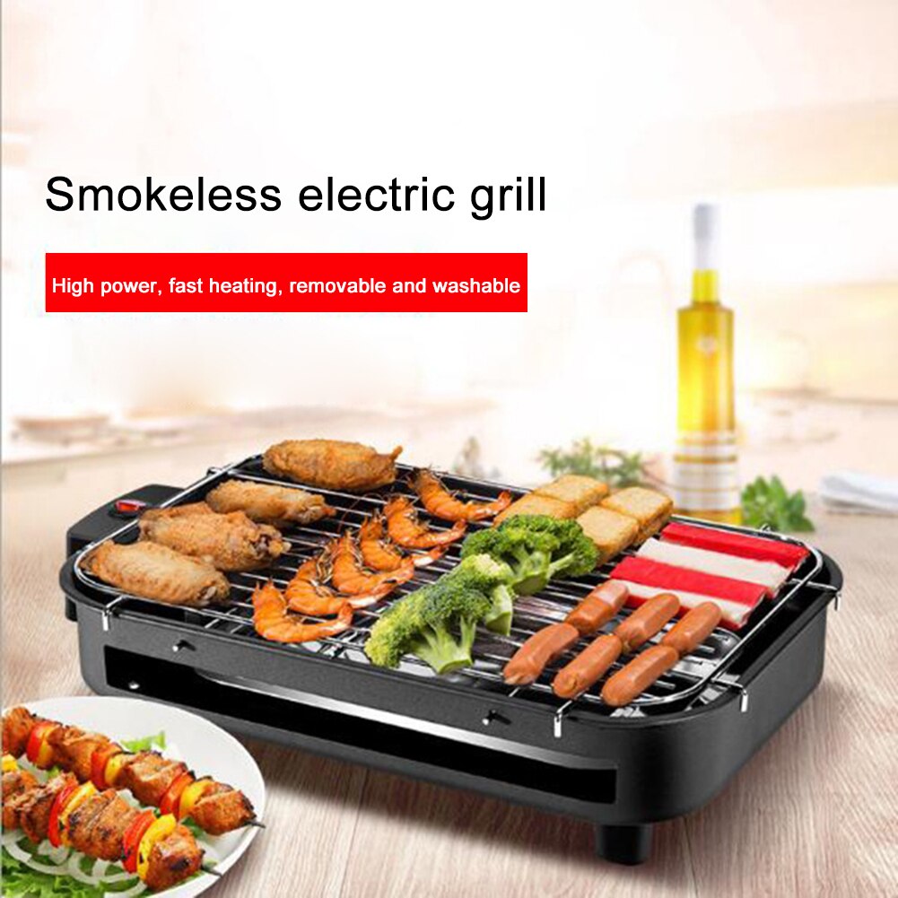 1300W Multifunction Electric Grill Household Smokeless Barbecue MachineOven Baking Pan Electric Hotplate Teppanyaki EU Plug