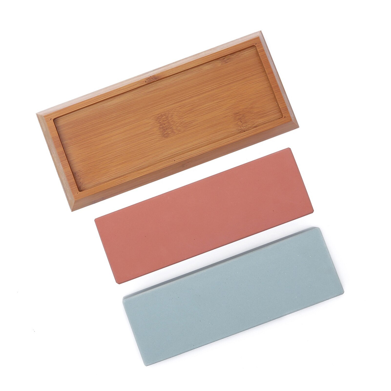 400/1000 3000/8000 Grit Slijpsteen Dubbelzijdig Slijpsteen Cut Set Met Antislip Bamboe Basis En Gratis Hoek gids